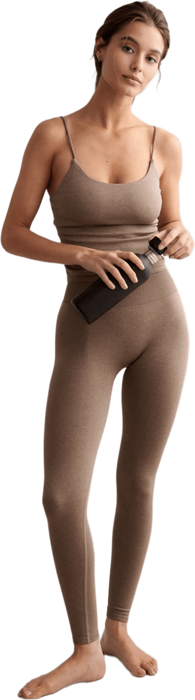 Shape Seamless Petite Tights, från aim'n, i färgen espresso melange.