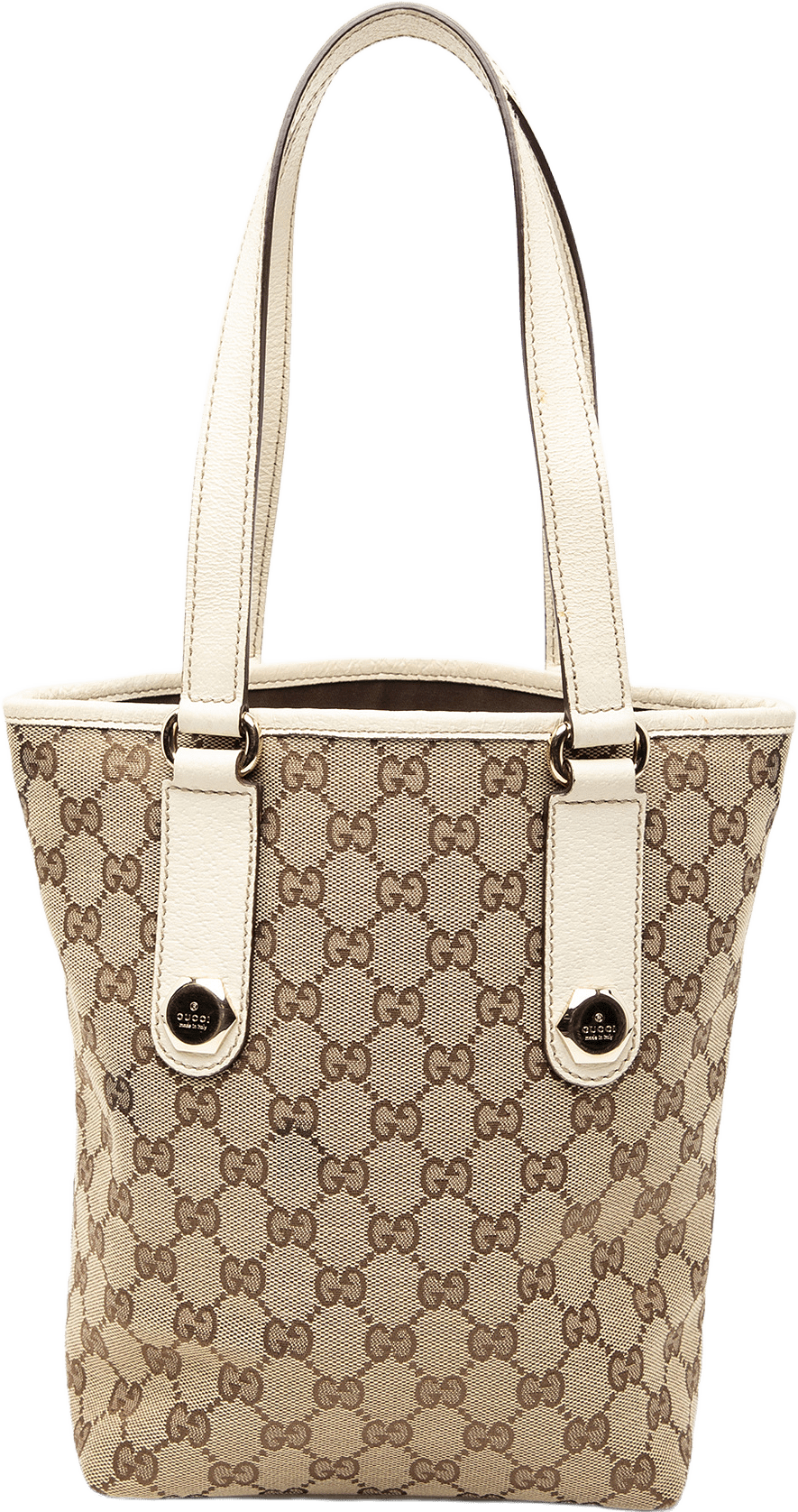Gucci Gg Canvas Charmy Tote, från Luxclusif, i färgen beige.