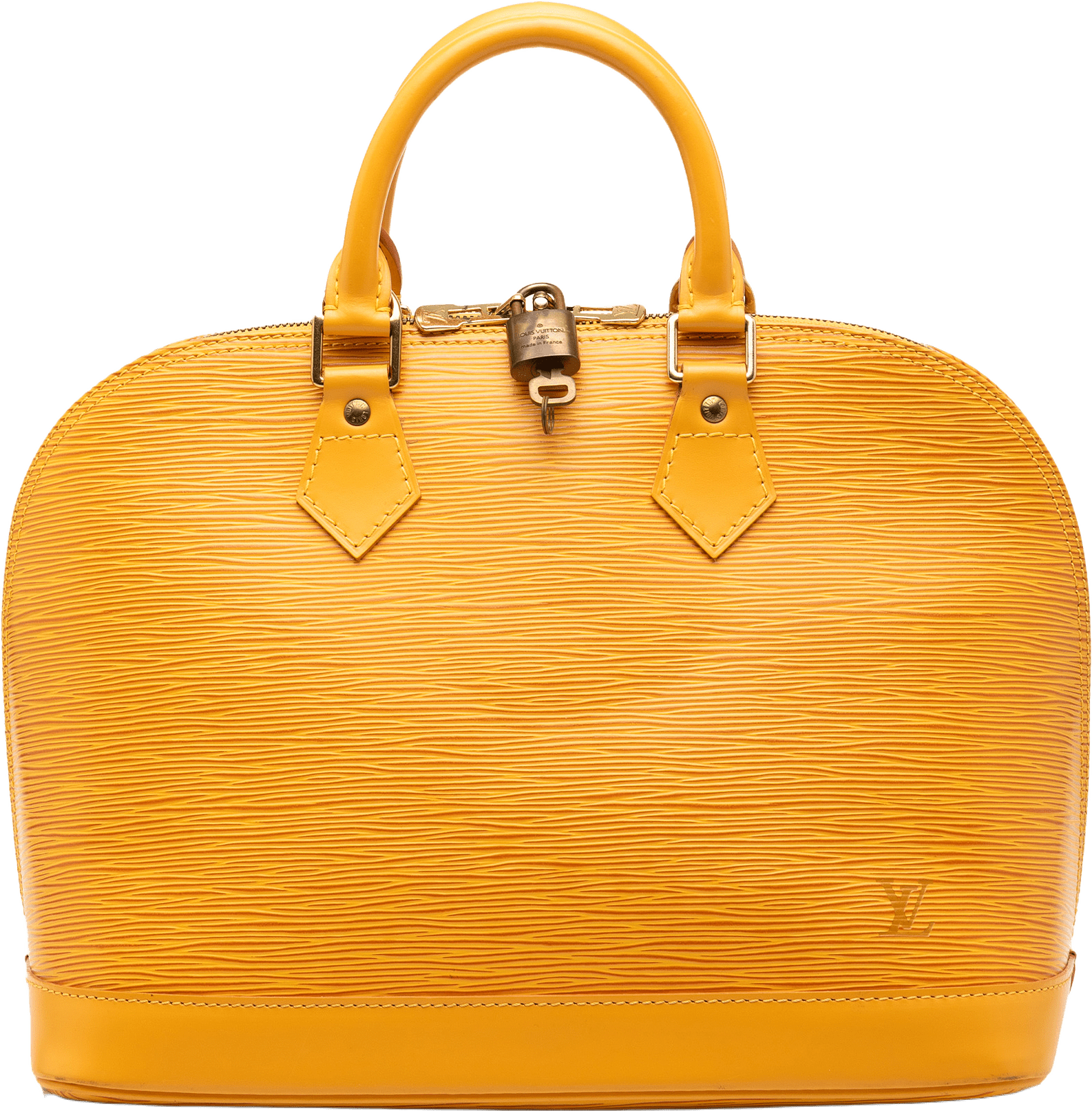 Louis Vuitton Epi Alma Pm, från Luxclusif, i färgen yellow.