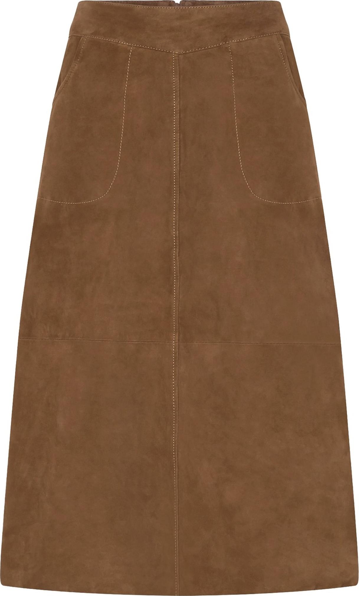 Dagmar Skirt, från Saki, i färgen walnut.