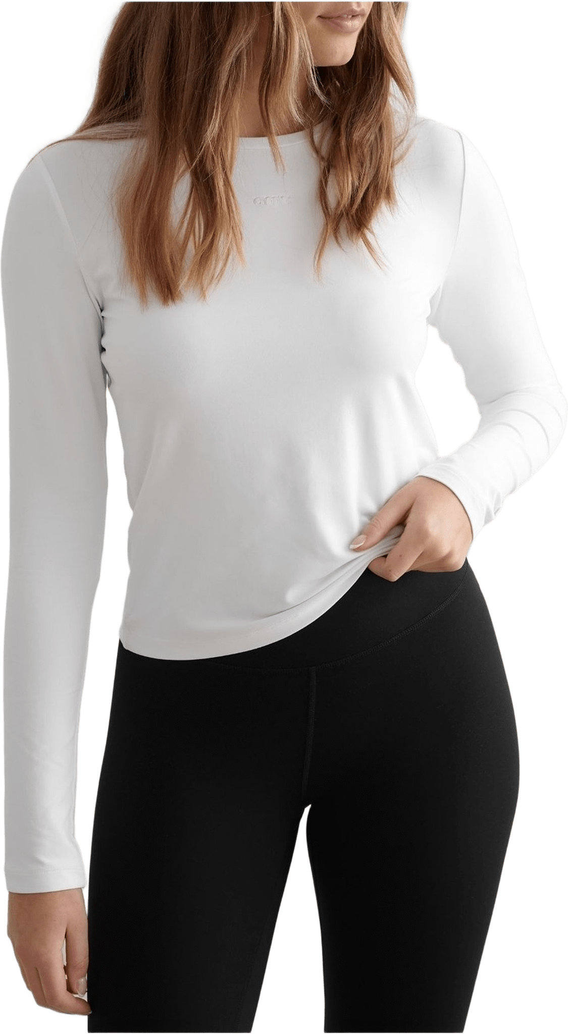 Essence Long Sleeve, från aim'n, i färgen white.
