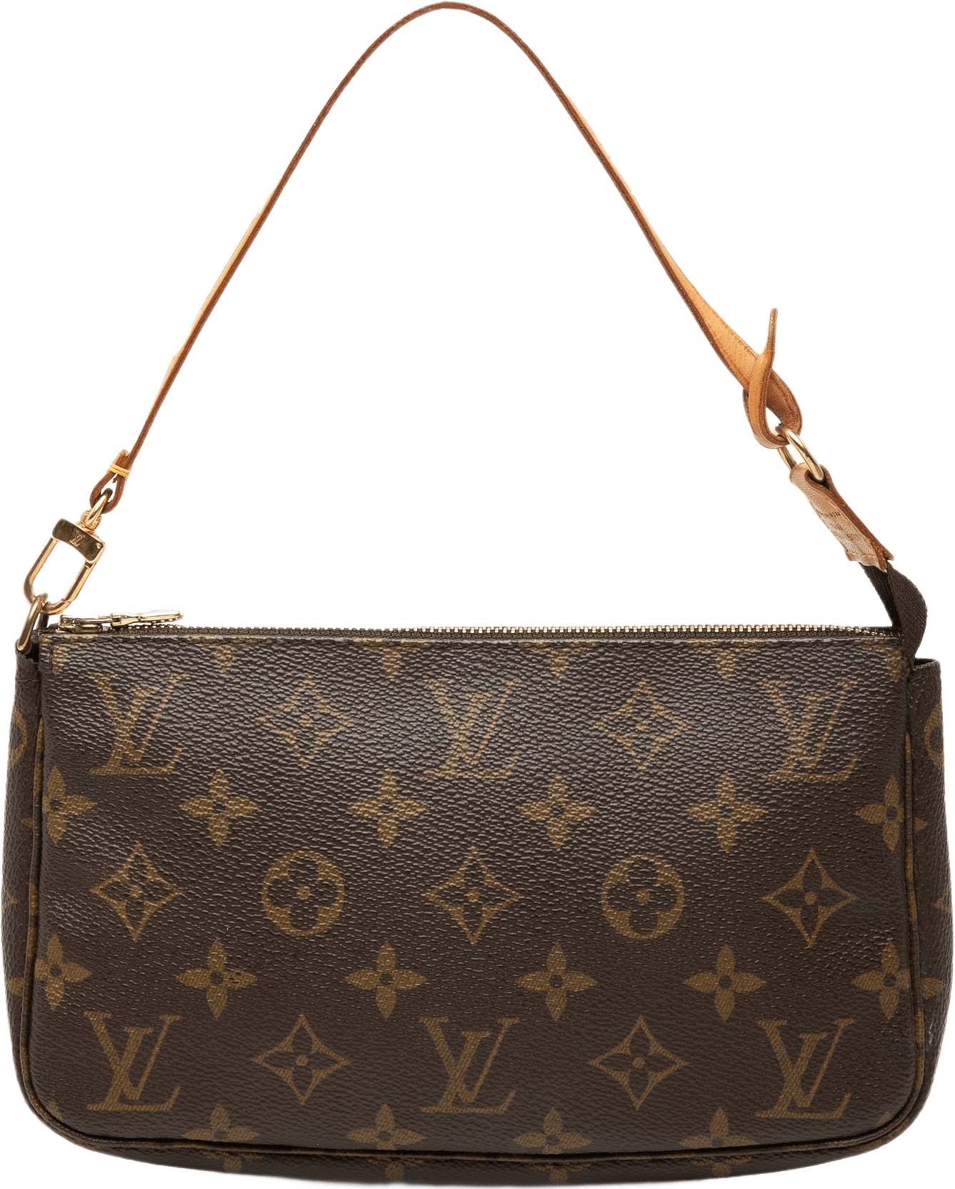 Louis Vuitton Monogram Pochette Accessoires, från Luxclusif, i färgen brun.