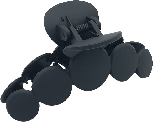 Gummerad Hårklämma Med Ringar 10 Cm, från Complement, i färgen black.