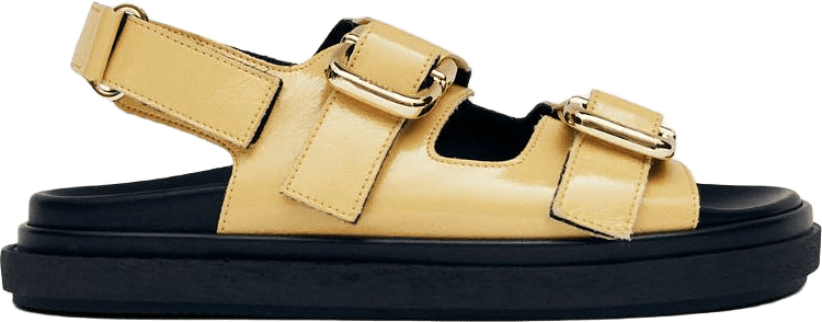 Harper Onix Vanilla Leather Sandals, från Alohas, i färgen onix vanilla.