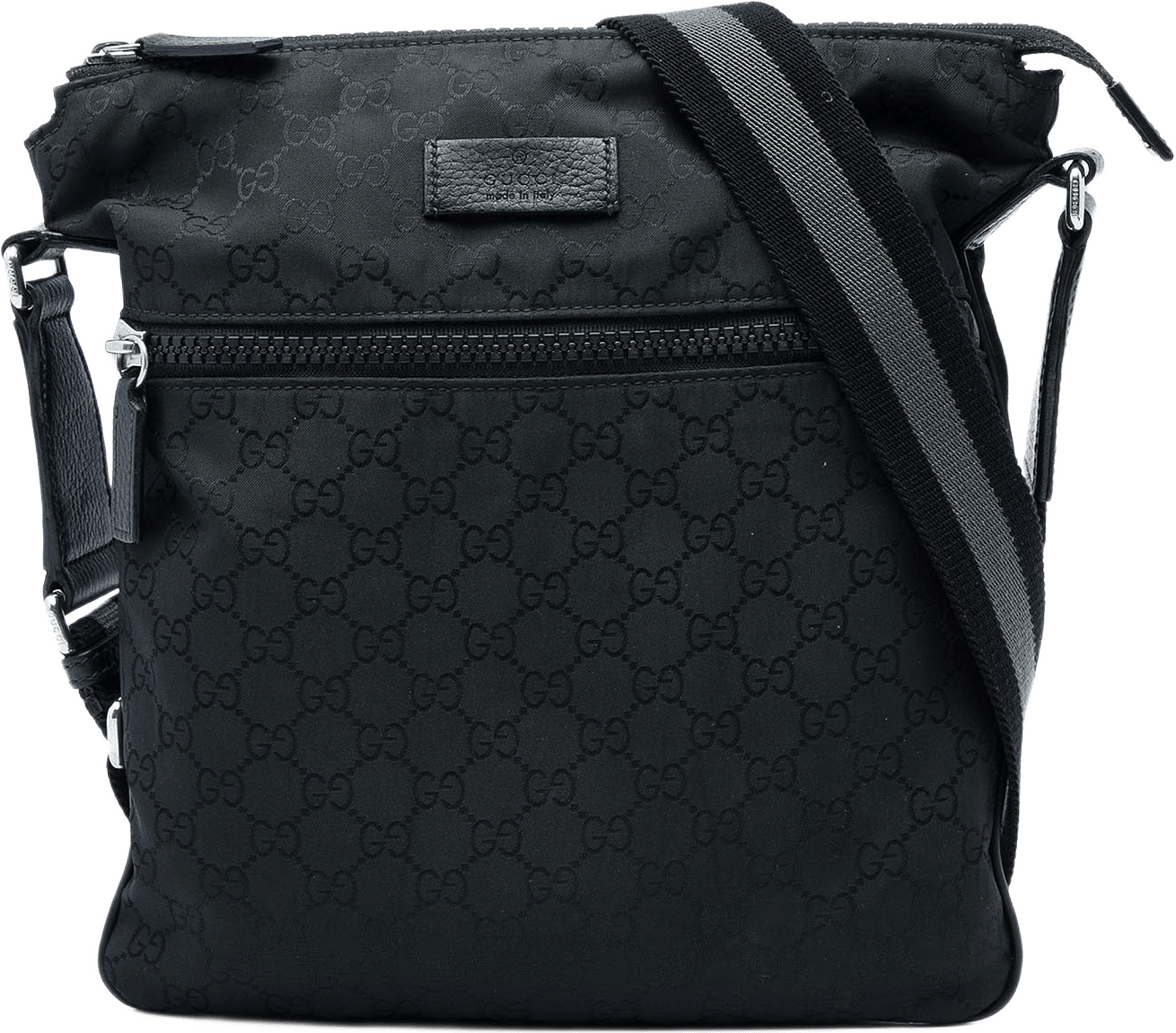 Gucci Gg Nylon Web Crossbody, från Luxclusif, i färgen svart.