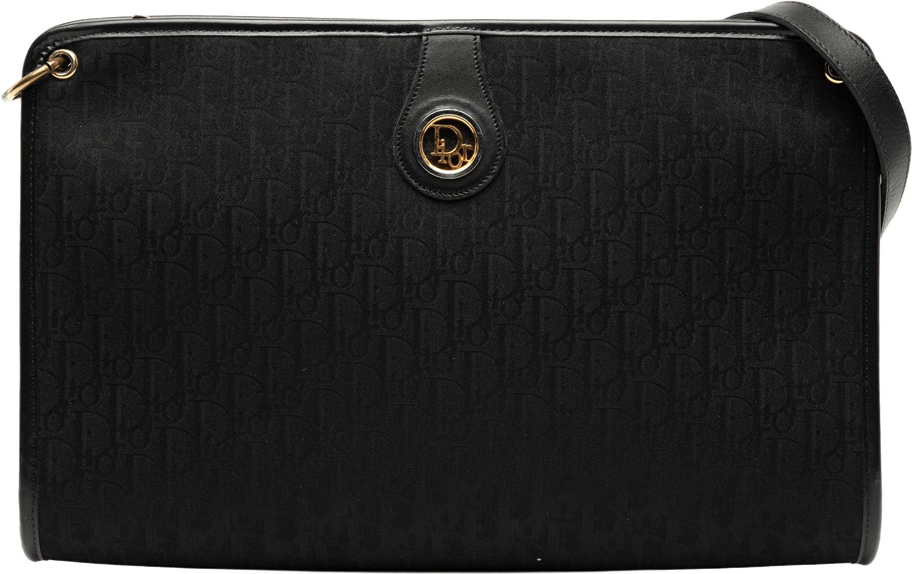 Dior Diorissimo Trotter Canvas Shoulder Bag, från Luxclusif, i färgen black.