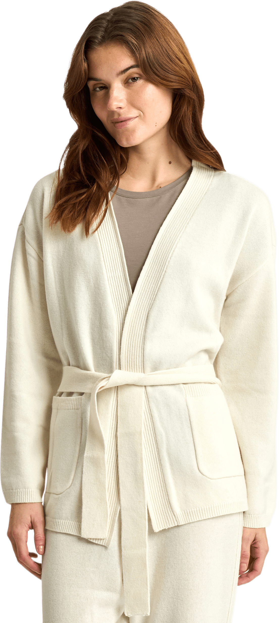 Cardigan Merinoull, från JBS of Denmark, i färgen ivory.