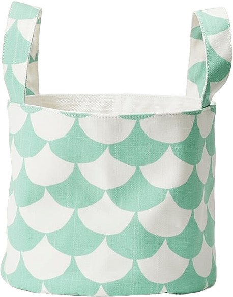 Mjuk Förvaringskorg Liten, från Littlephant, i färgen big waves aqua.