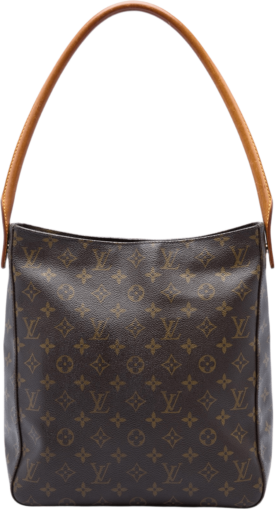 Louis Vuitton Monogram Looping Gm, från Luxclusif, i färgen brun.