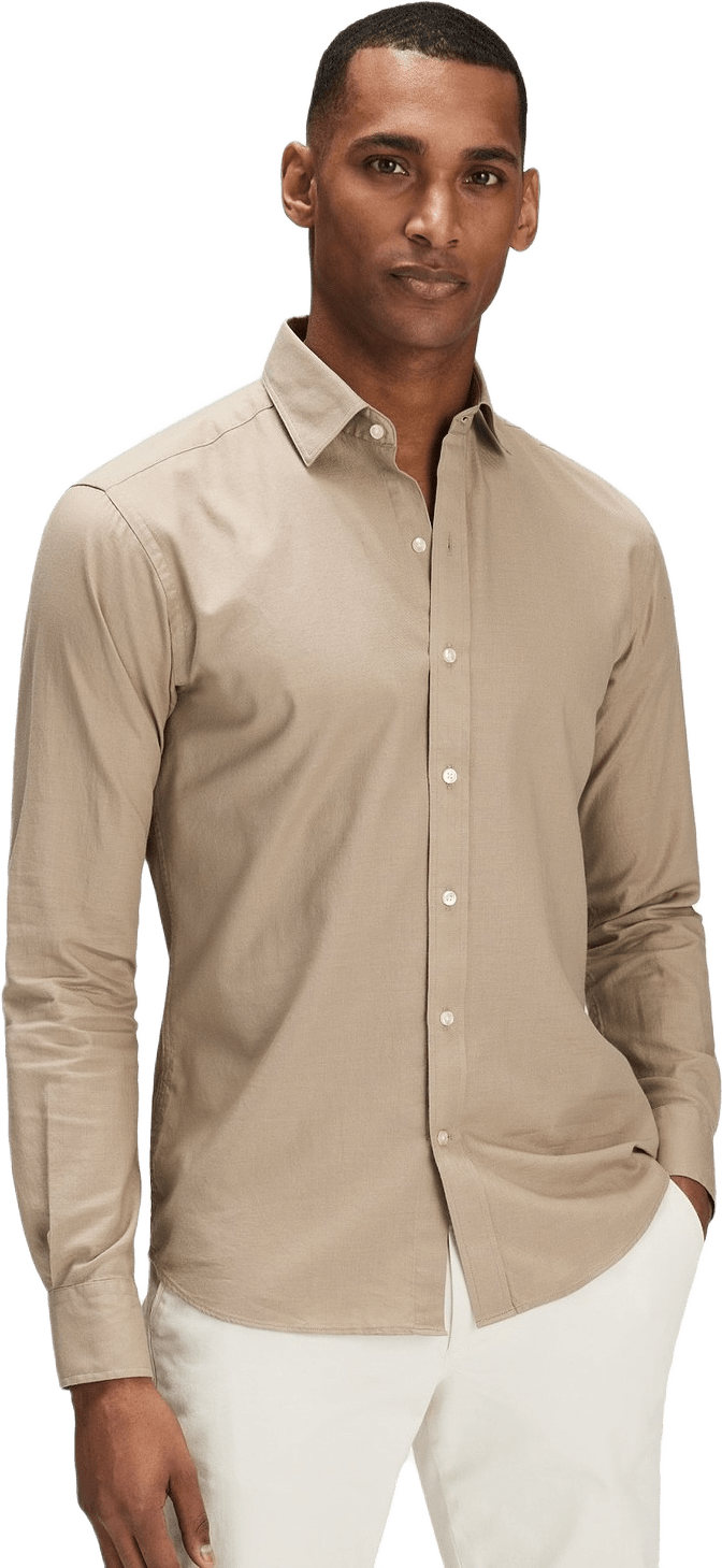 Solid Shirt, från John Henric, i färgen light brown.