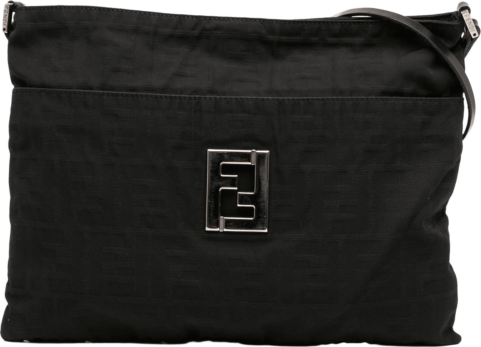 Fendi Zucca Canvas Shoulder Bag, från Luxclusif, i färgen black.