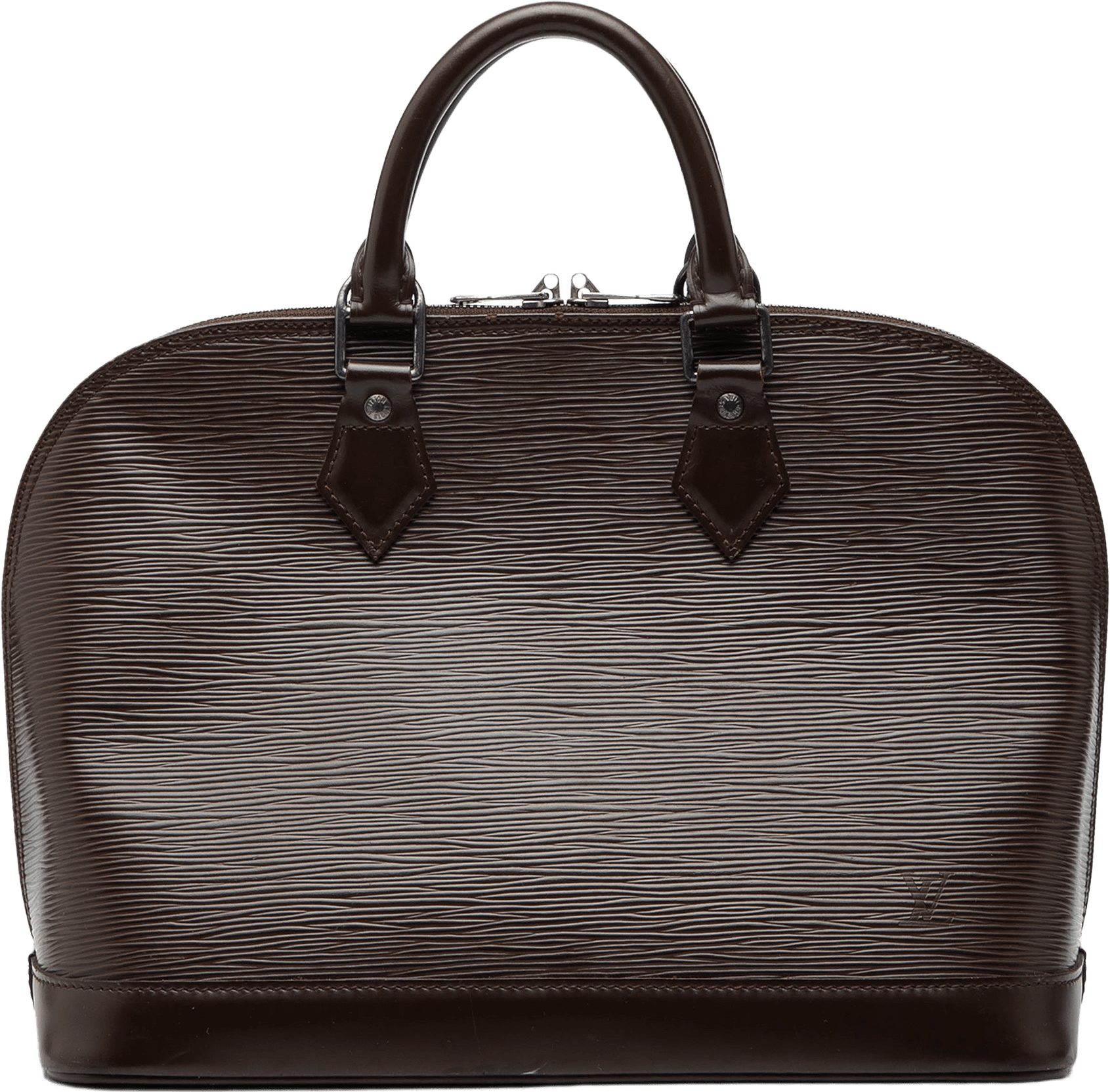 Louis Vuitton Epi Alma Pm, från Luxclusif, i färgen dark brown.