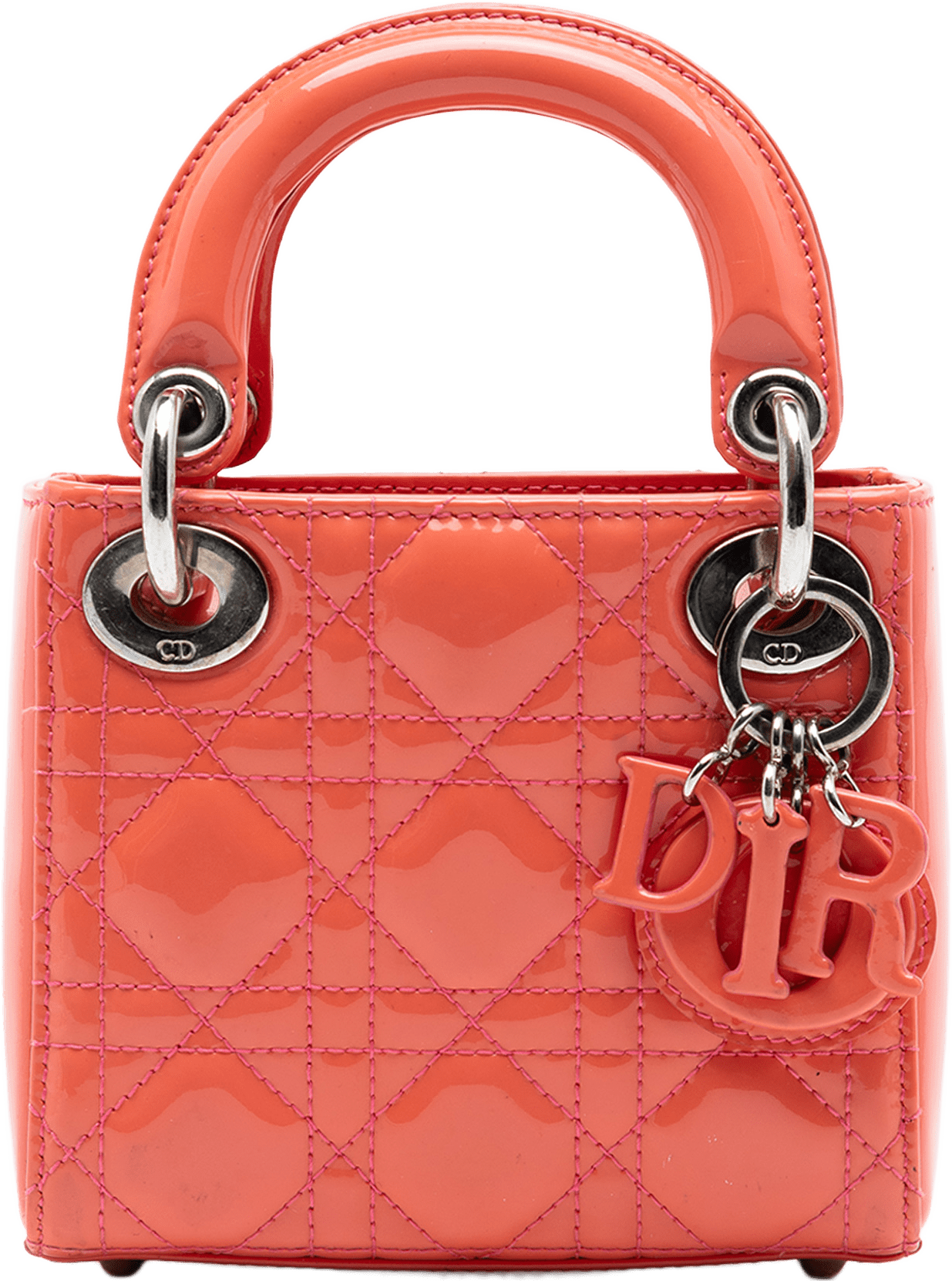 Dior Micro Patent Cannage Lady Dior, från Luxclusif, i färgen pink.