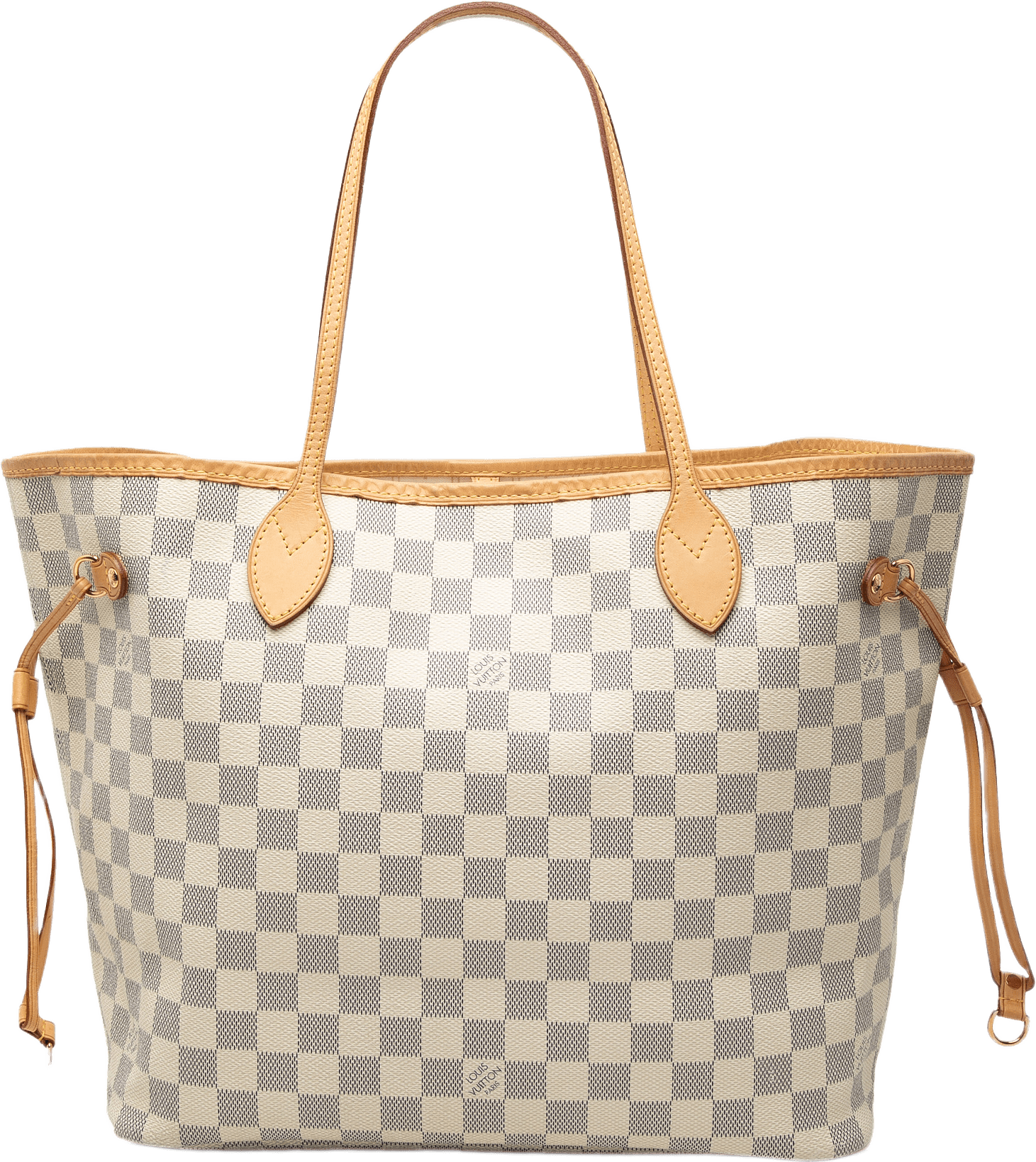 Louis Vuitton Damier Azur Neverfull Mm, från Luxclusif, i färgen vit.
