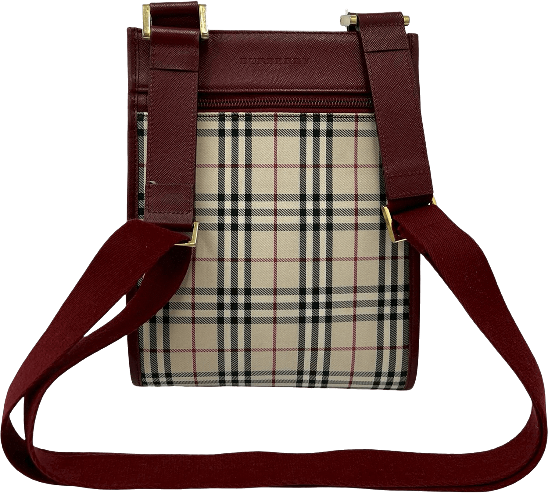 Burberry House Check Canvas Crossbody, från Luxclusif, i färgen beige.