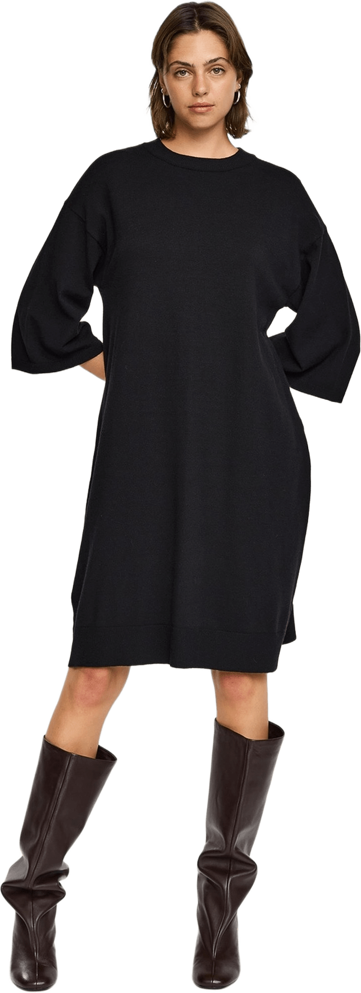 Srflora Dress Knit - Black, från Soft Rebels, i färgen black.