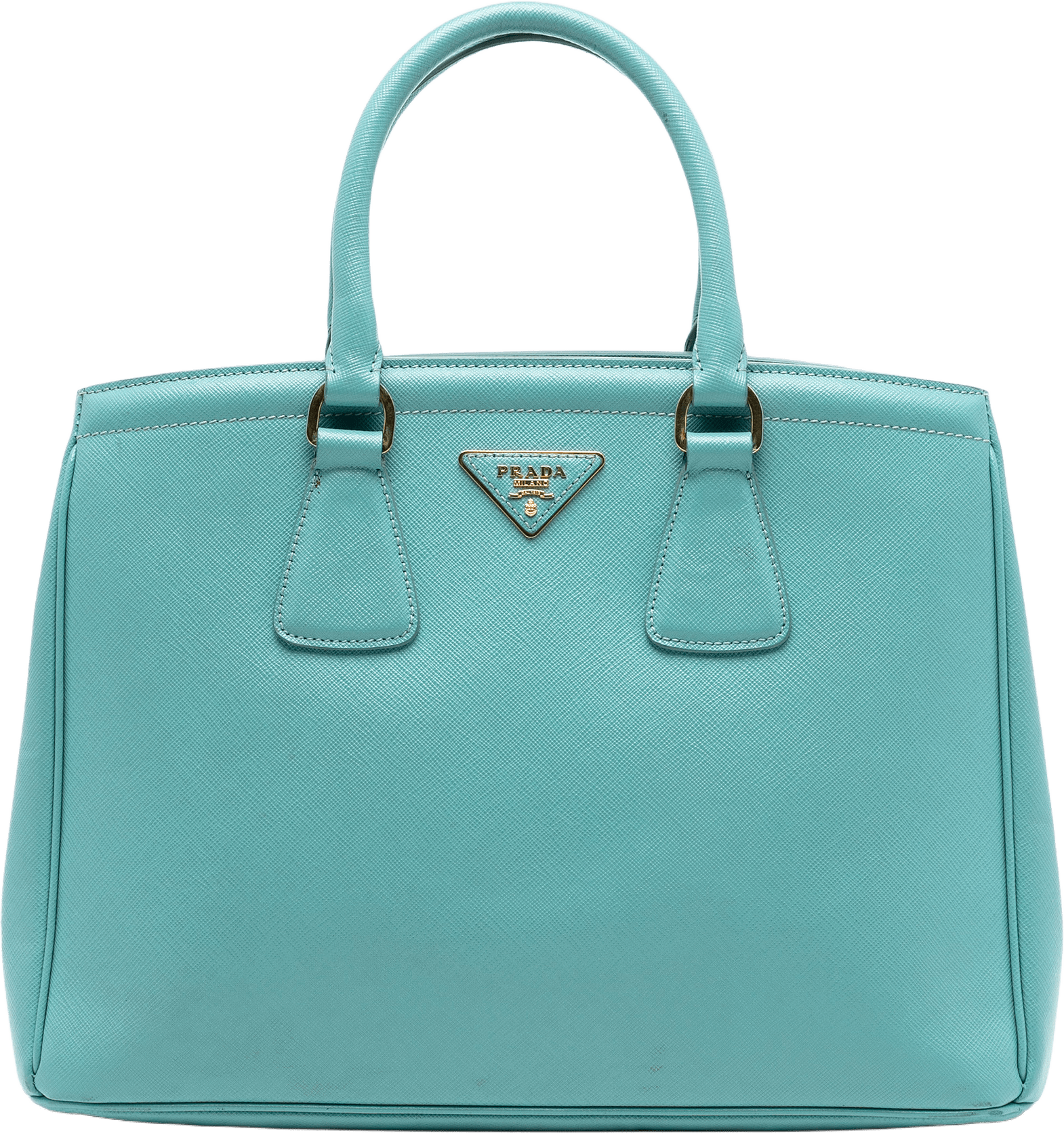 Prada Saffiano Lux Parabole Tote, från Luxclusif, i färgen light blue.