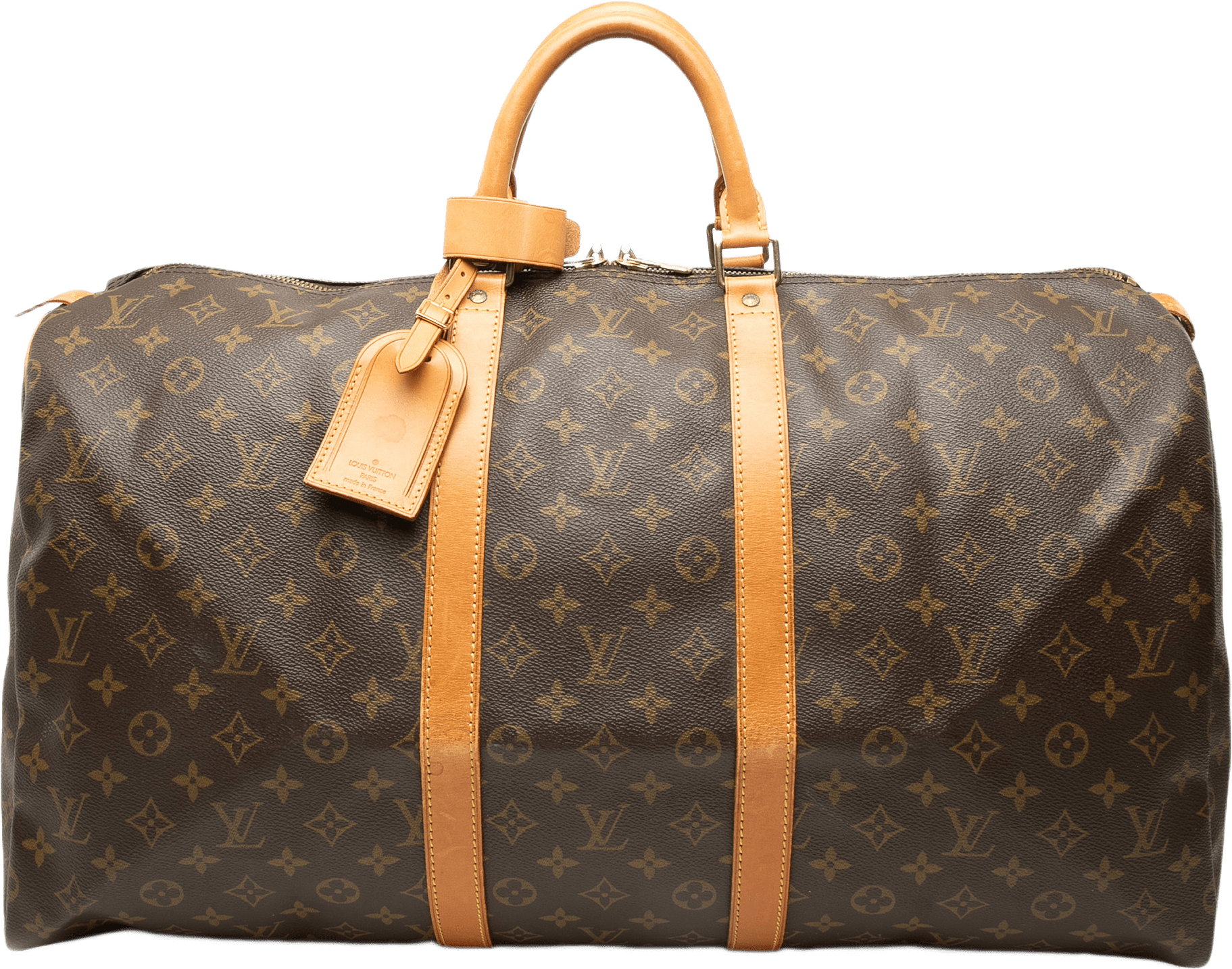 Louis Vuitton Monogram Keepall 55, från Luxclusif, i färgen brun.