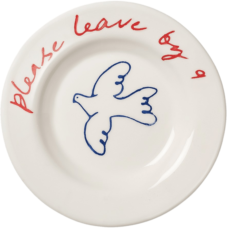 Bird Tapastallrik - 15x15 Cm, från Pick A Poppy, i färgen blue.