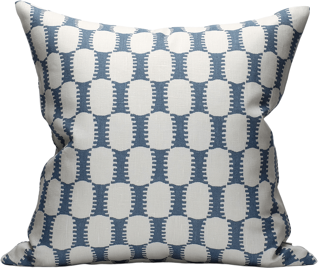 Cushion Cover Capri 50x50cm, från Littlephant, i färgen ivory / blue.