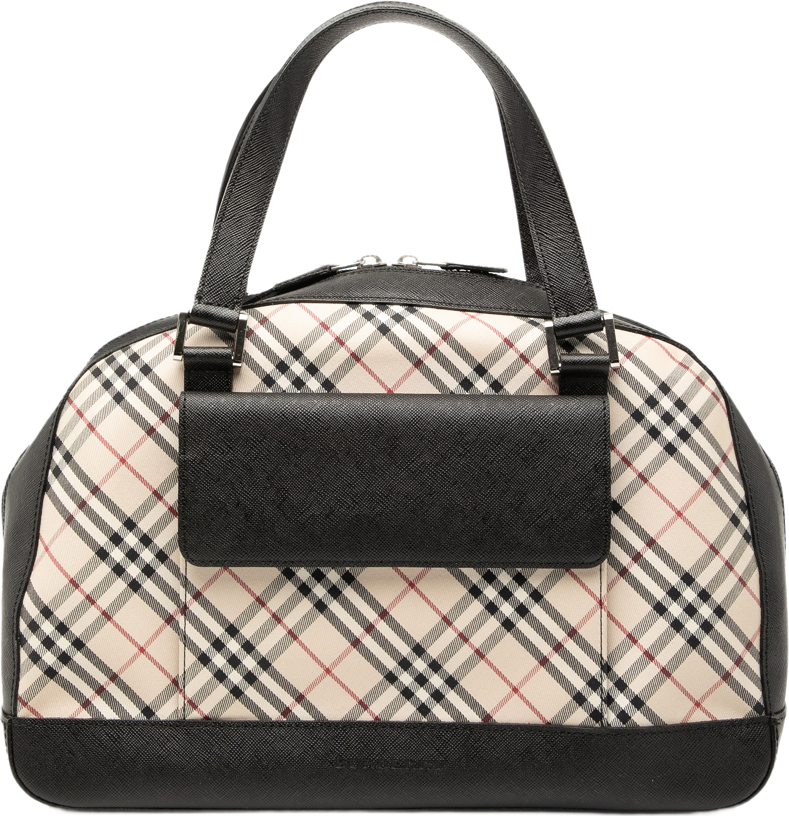 Burberry Nova Check Canvas Handbag, från Luxclusif, i färgen beige.