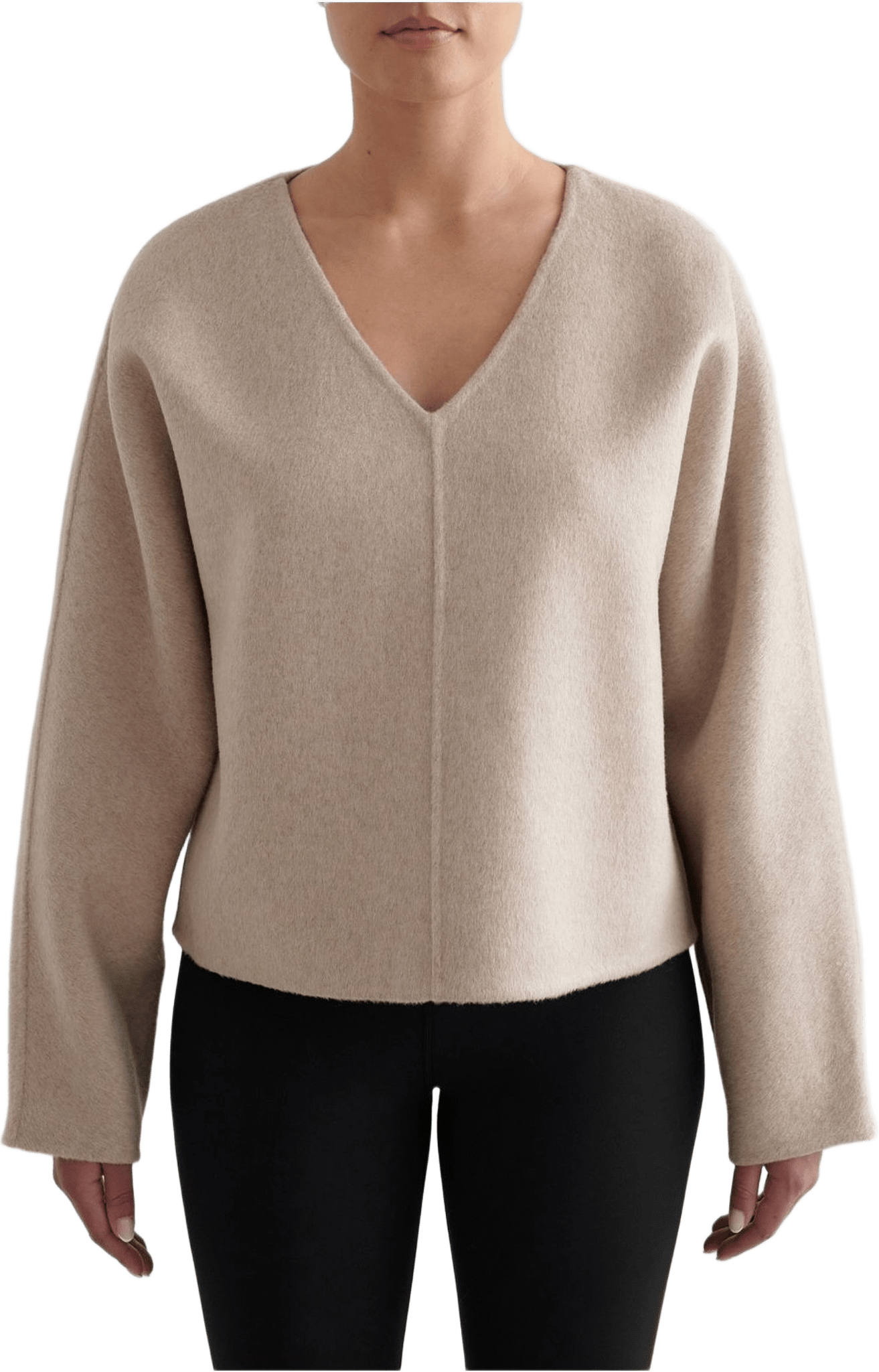 Wool Sweatshirt, från aim'n, i färgen dark clay.