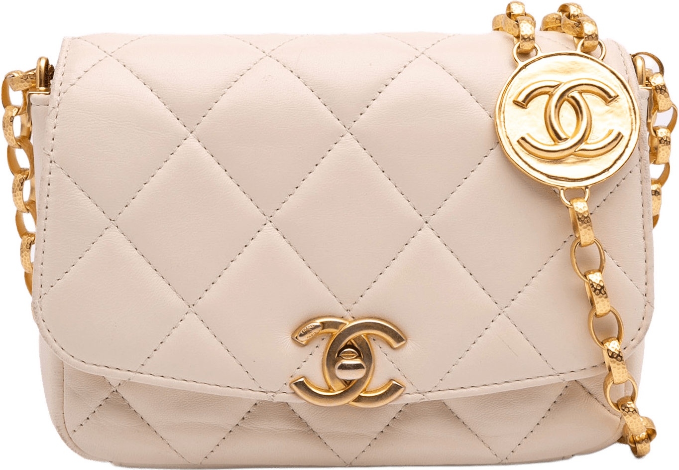 Chanel Small Quilted Lambskin Cc Coin Flap