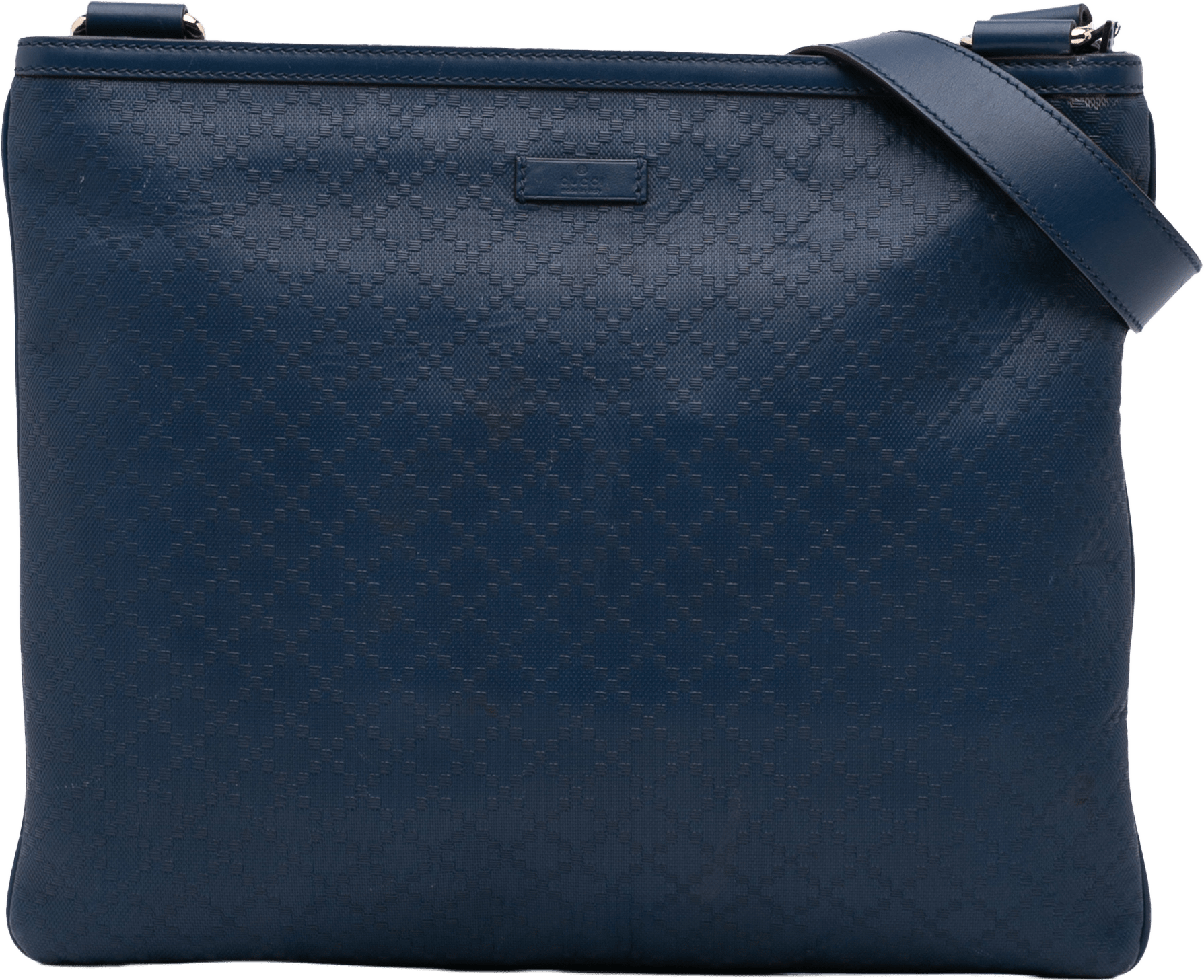 Gucci Diamante Leather Hilary Lux Crossbody, från Luxclusif, i färgen dark blue.