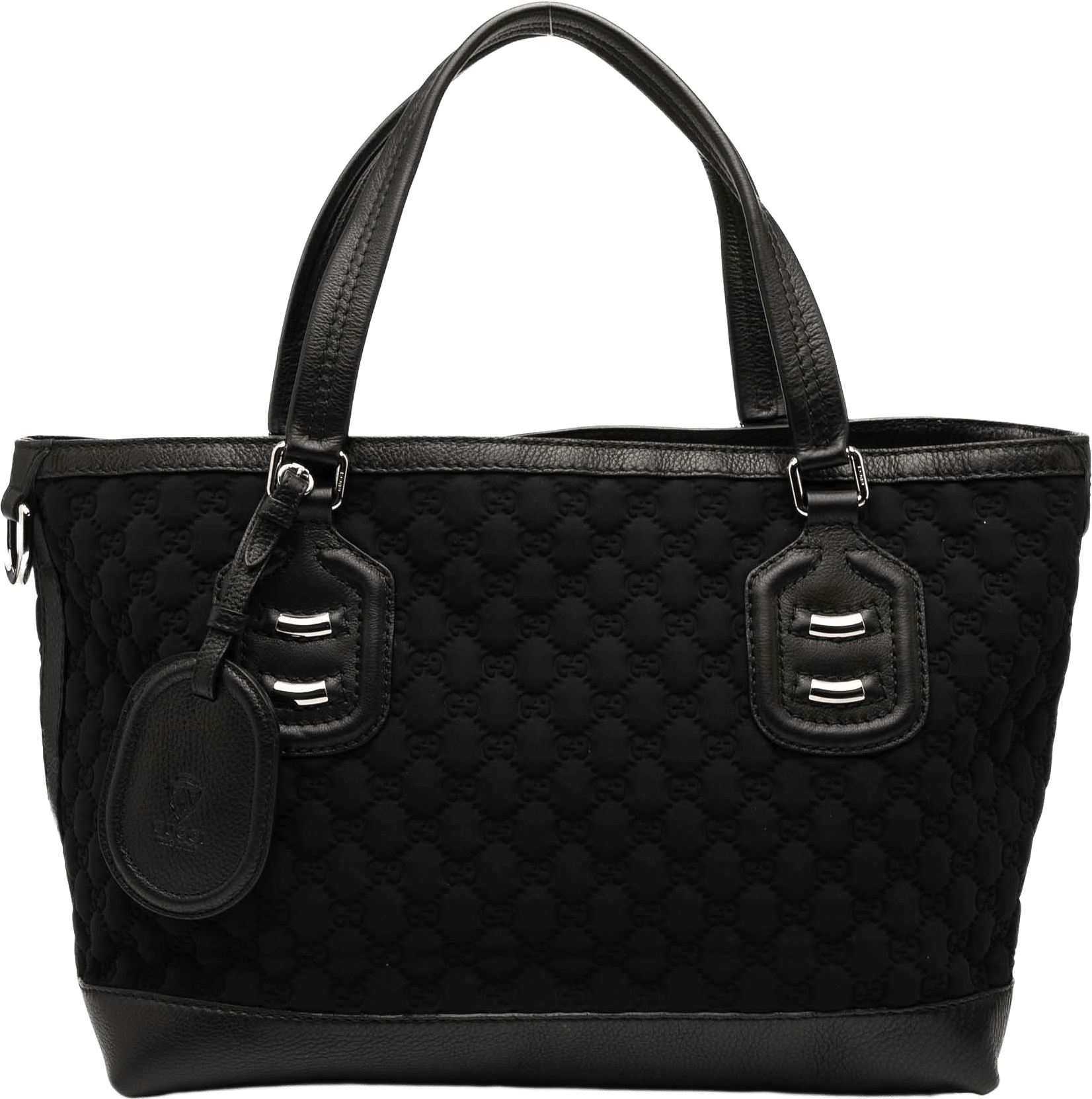 Gucci Gg Neoprene Techno Tag Tote, från Luxclusif, i färgen black.