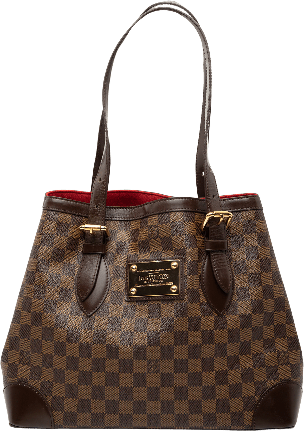 Louis Vuitton Damier Ebene Hampstead Mm, från Luxclusif, i färgen brown.