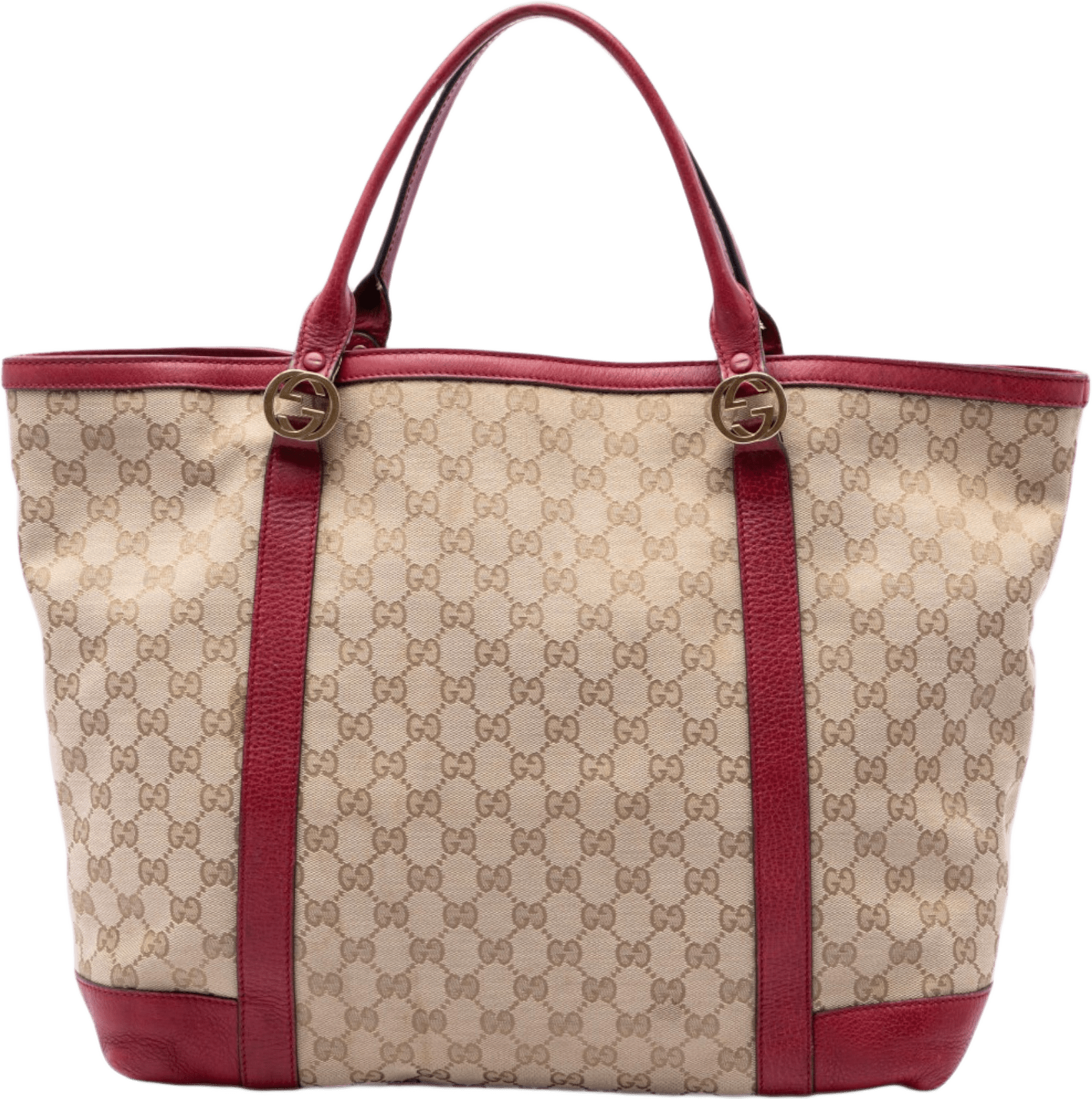 Gucci Gg Canvas Twins Tote, från Luxclusif, i färgen beige.