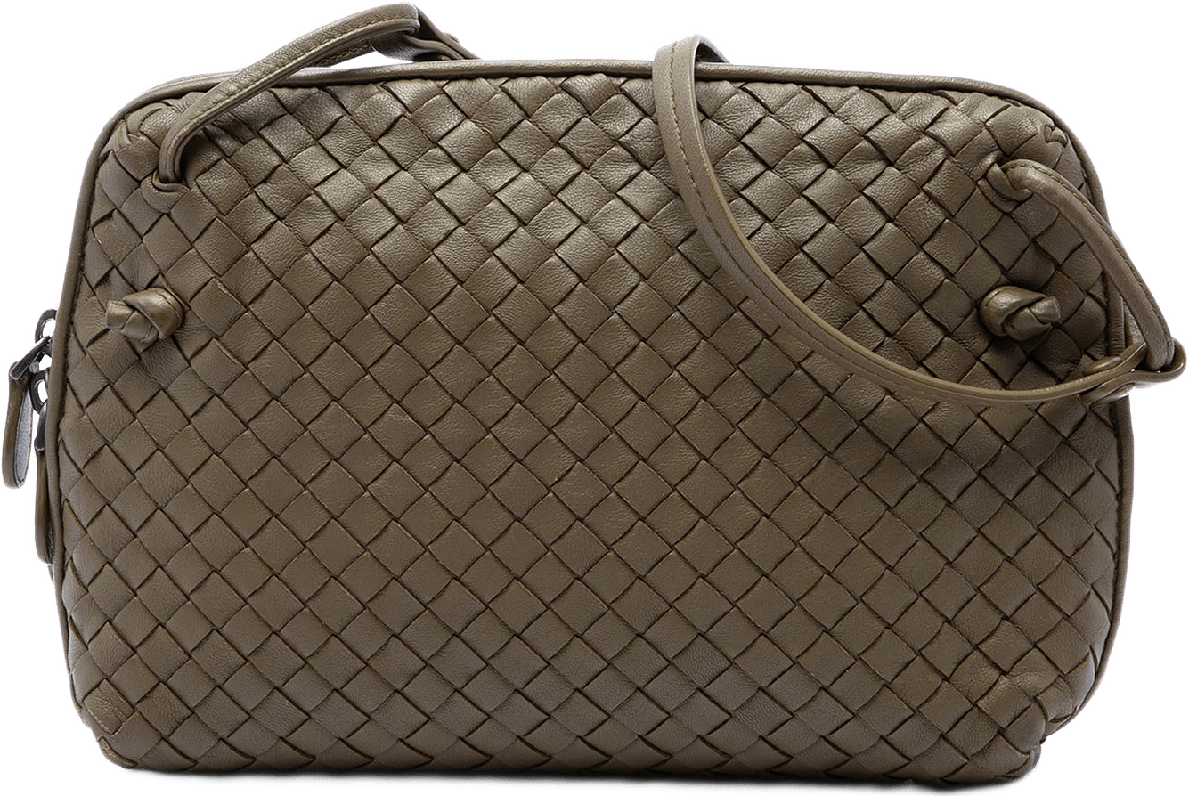 Bottega Veneta Nappa Intrecciato Nodini Crossbody, från Luxclusif, i färgen brun.