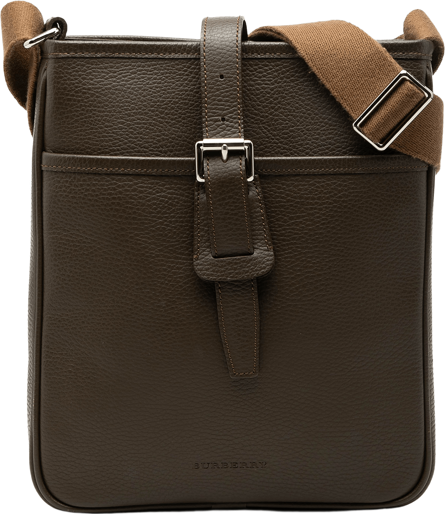 Burberry Leather Crossbody, från Luxclusif, i färgen dark khaki.