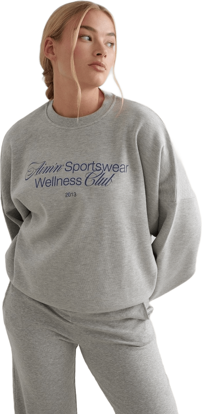 Grey Melange Wellness Sweatshirt, från aim'n, i färgen grey melange.