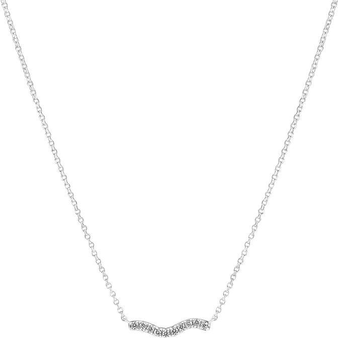 Ellera Waves Necklace, från Sif Jakobs Jewellery, i färgen silver.