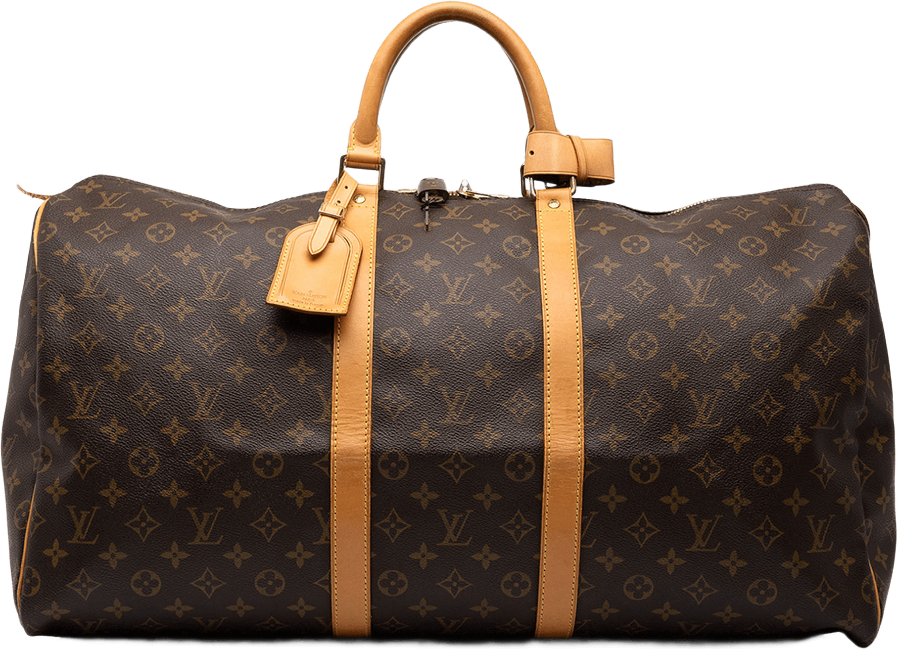 Louis Vuitton Monogram Keepall 55, från Luxclusif, i färgen brun.