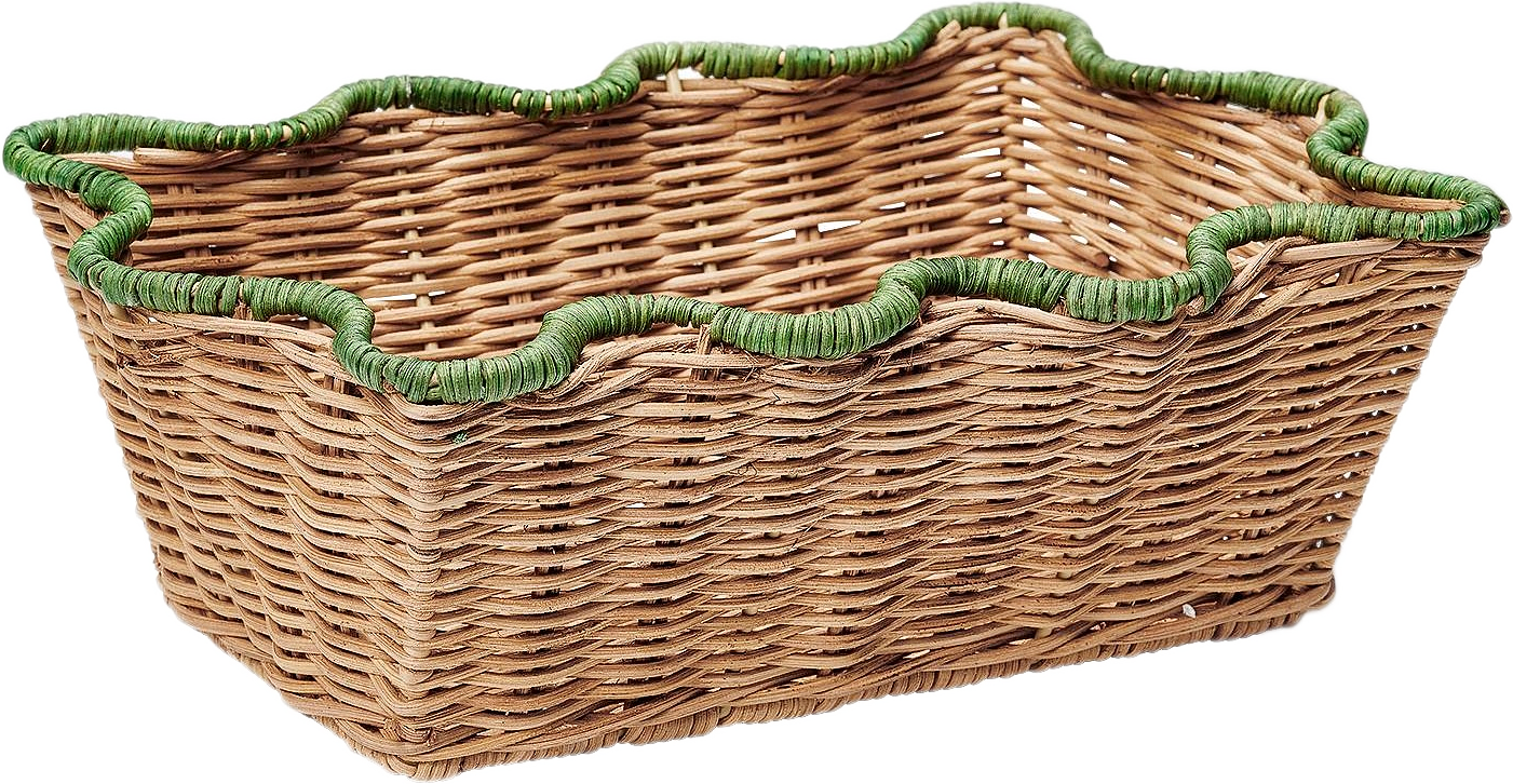 Scallop Rottingkorg - 20x30x9 Cm, från Pick A Poppy, i färgen green.