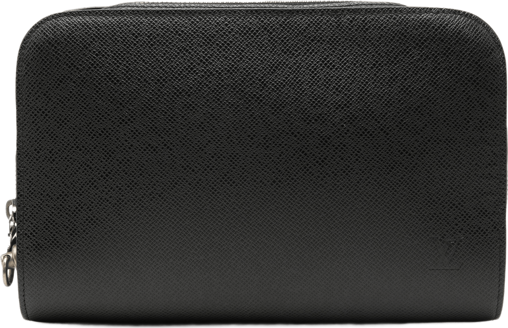 Louis Vuitton Taiga Pochette Baikal, från Luxclusif, i färgen svart.