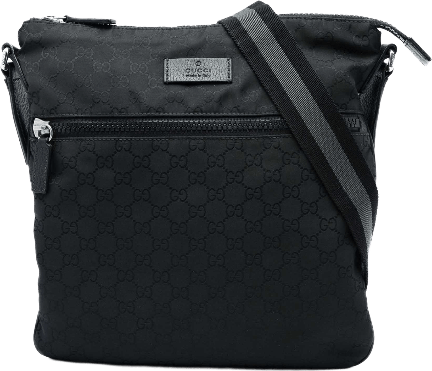 Gucci Gg Nylon Web Crossbody, från Luxclusif, i färgen svart.