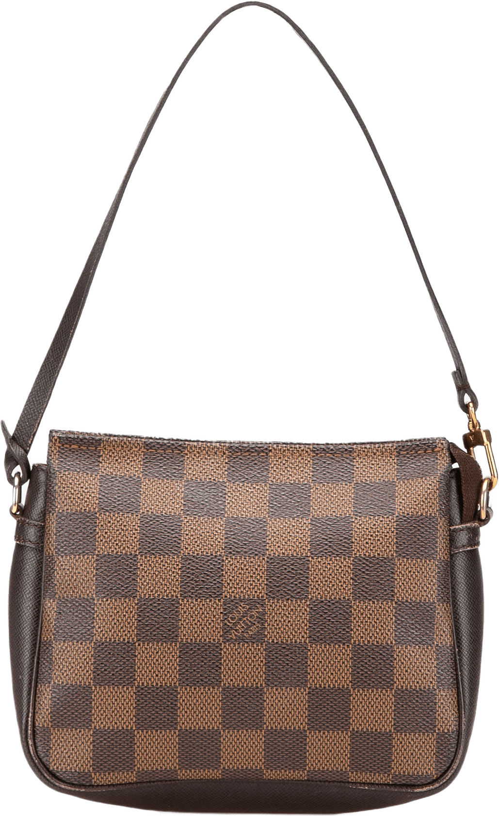 Louis Vuitton Damier Ebene Trousse Pochette, från Luxclusif, i färgen brown.