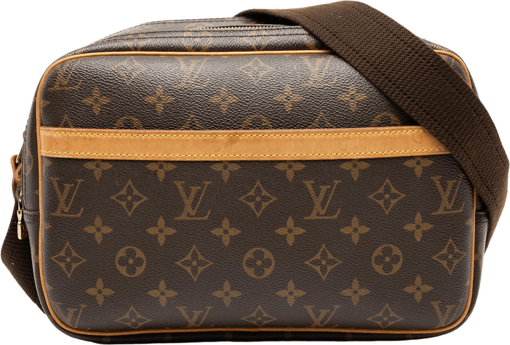 Louis Vuitton Monogram Reporter Pm, från Luxclusif, i färgen brown.