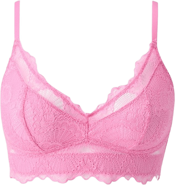 Lace Support Bra, från Understatement, i färgen candy pink.
