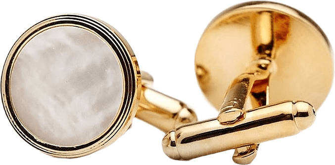 Cufflinks Round, från John Henric, i färgen gold.