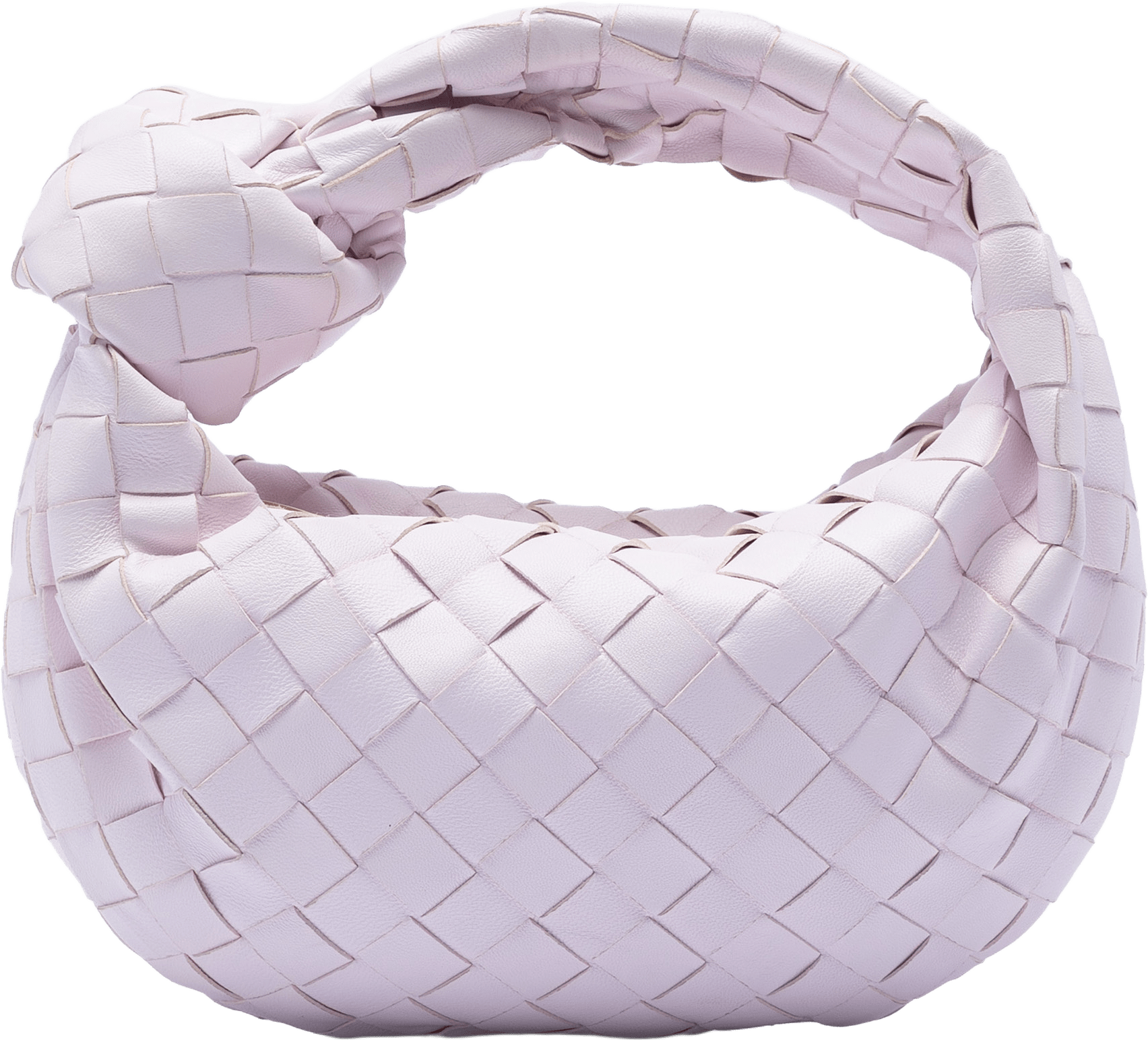 Bottega Veneta Mini Nappa Intrecciato Jodie, från Luxclusif, i färgen light pink.