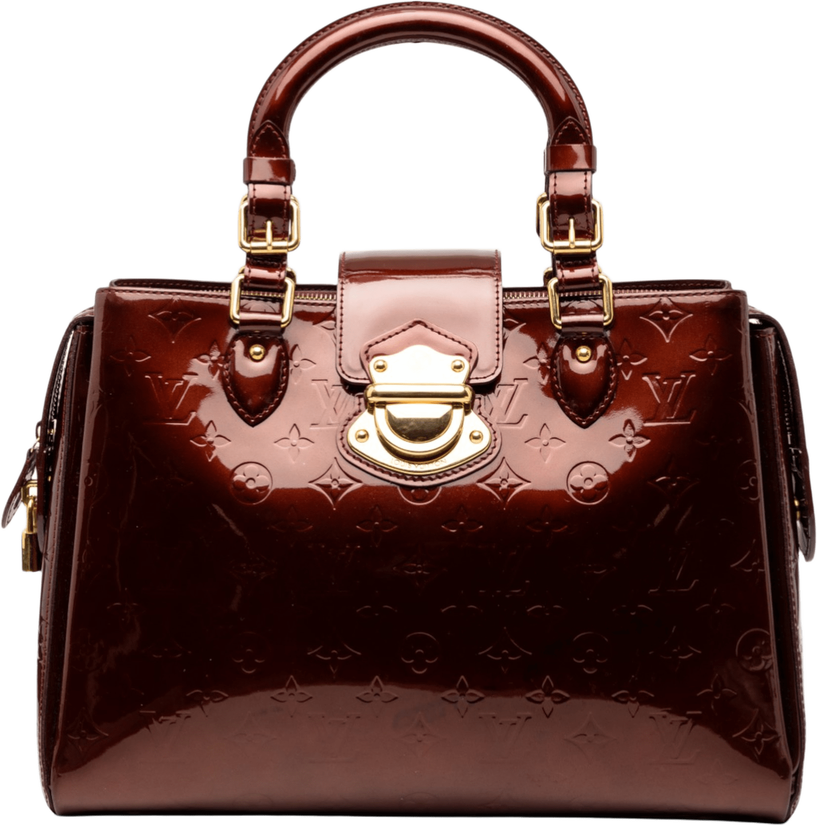 Louis Vuitton Monogram Vernis Melrose Avenue, från Luxclusif, i färgen burgundy.