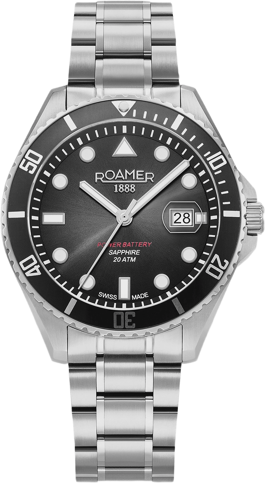 Roamer Pro Scuba 200 Herr Silver/stållänk - 969845 41 85 20, från ROAMER, i färgen 1.