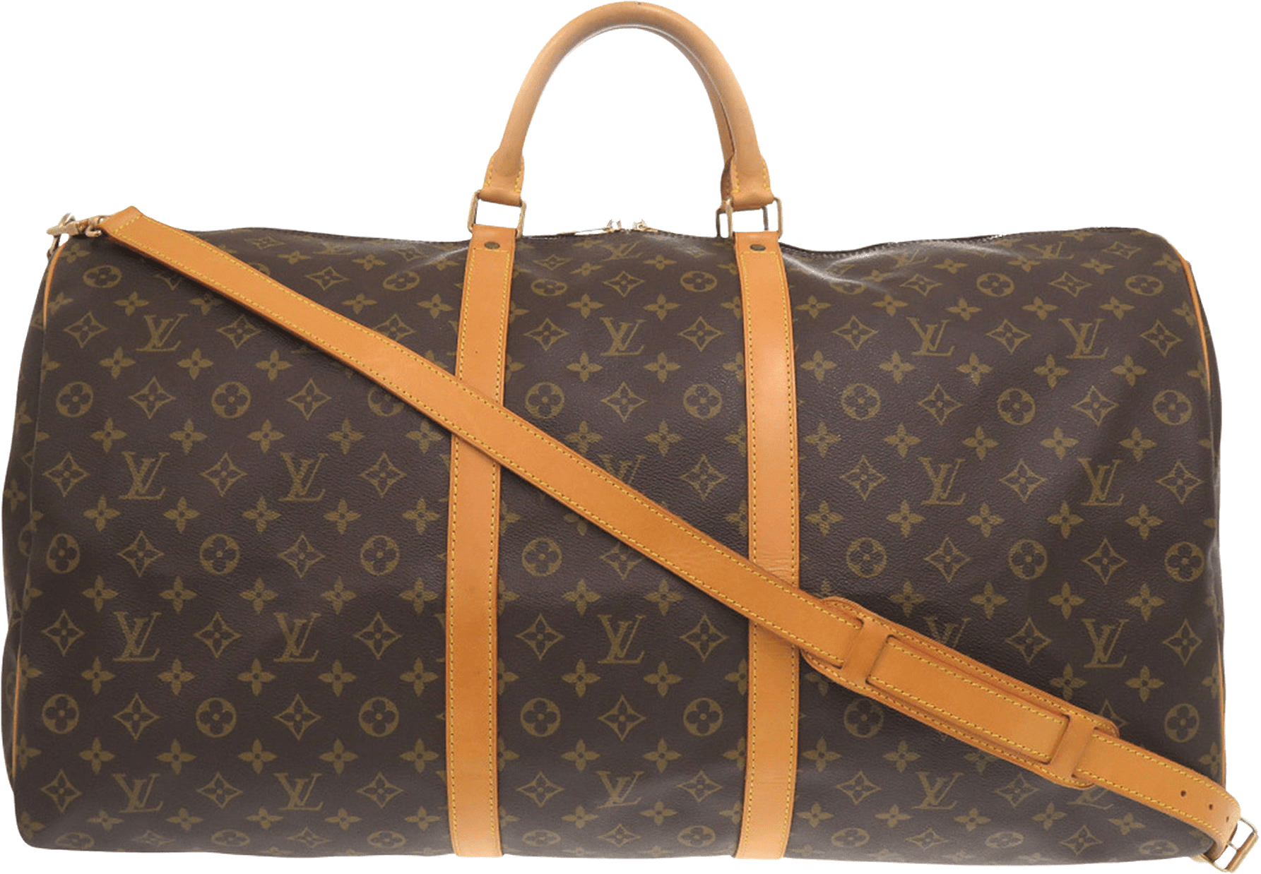 Louis Vuitton Monogram Keepall Bandouliere 60, från Luxclusif, i färgen brown.