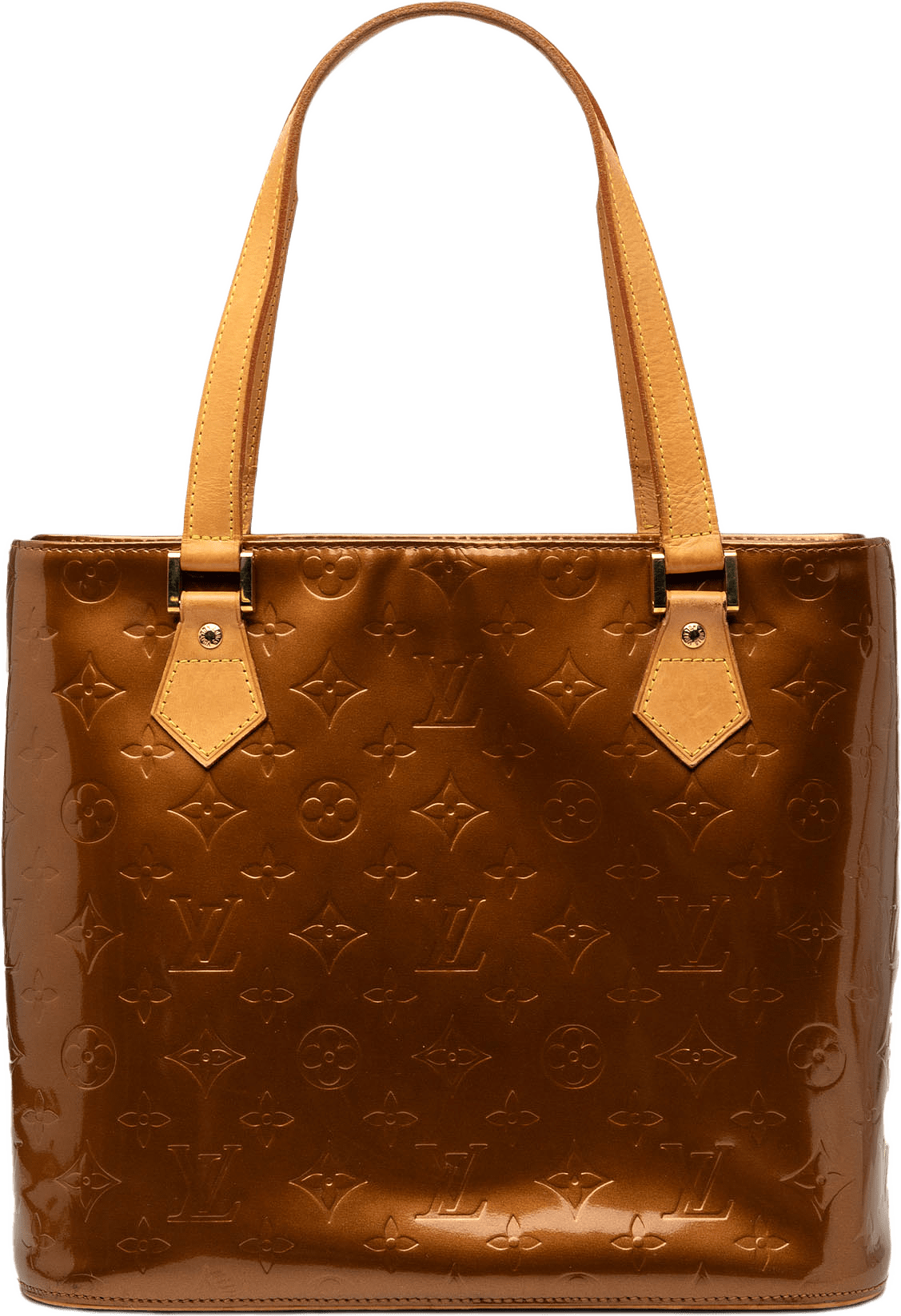Louis Vuitton Monogram Vernis Houston, från Luxclusif, i färgen brown.