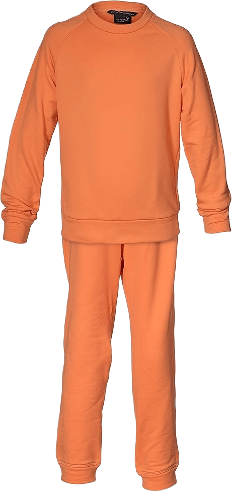 Isbjörn Panda Chill Sweater & Pant 134cl-176cl, från ISBJÖRN of Sweden, i färgen orangepeel.