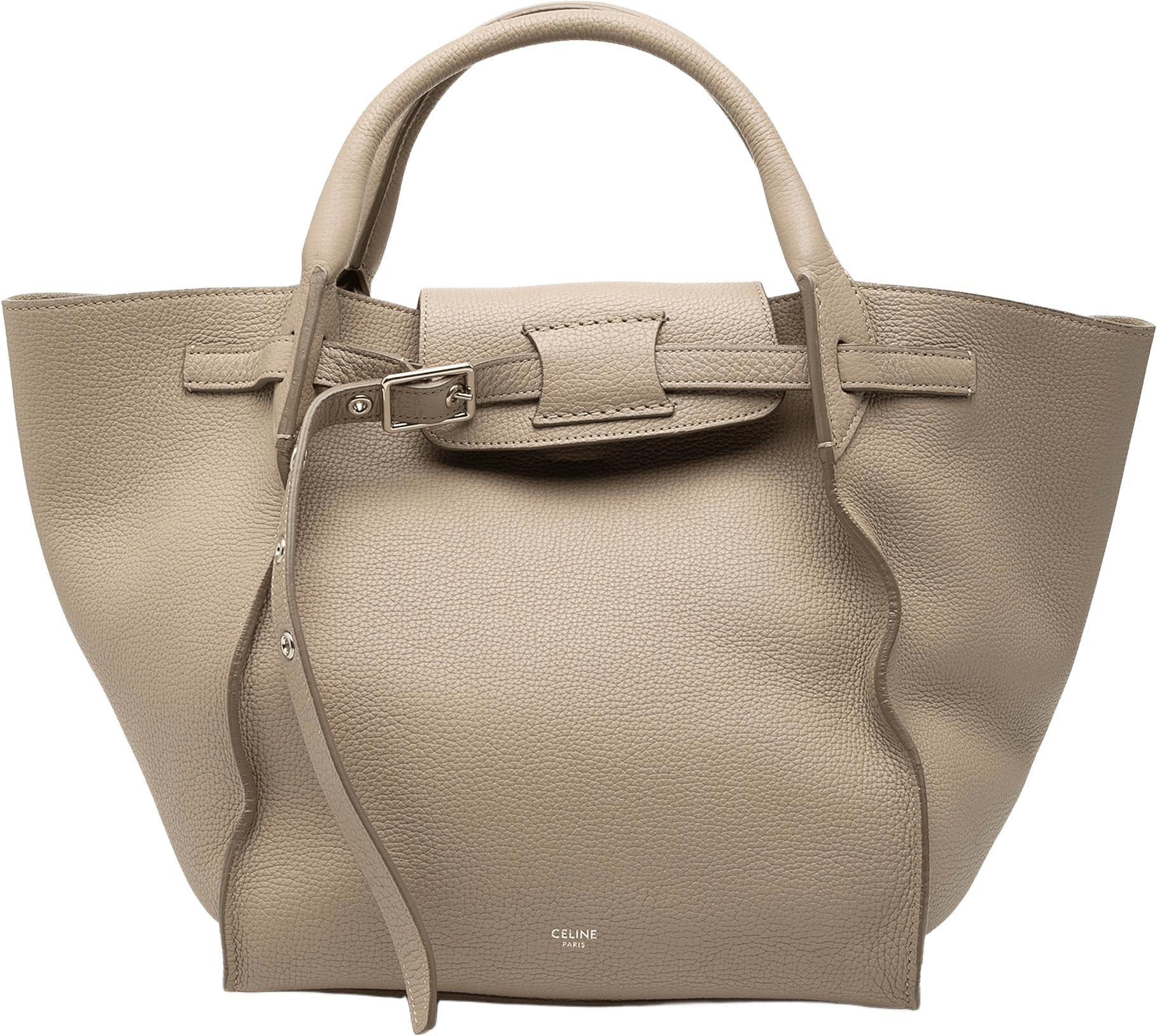 Celine Small Grained Calfskin Big Bag, från Luxclusif, i färgen beige.
